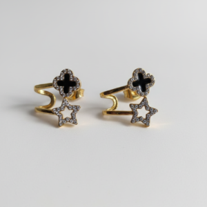 Star & Clover Spiral Earrings