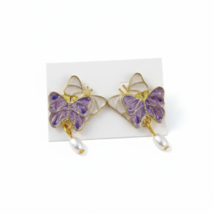Lavender Butterfly Earrings