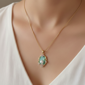 Blue Vintage Pearl Pendant