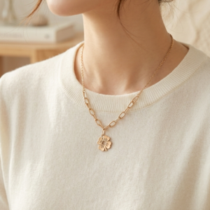 Blossom Link Floral Charm Necklace